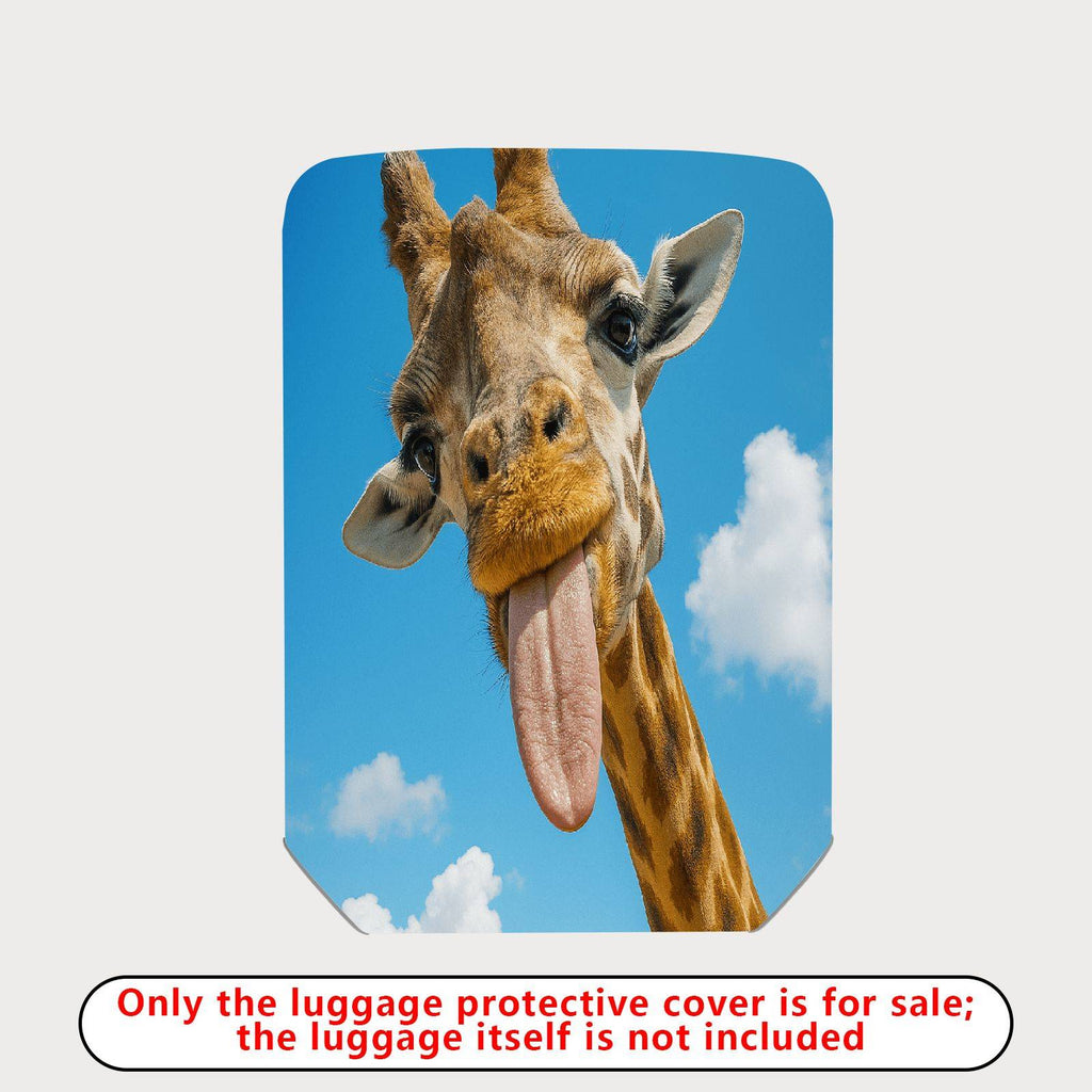 1-Piece Cute Giraffe Funny Animal Nature Blue Sky  Suitcase Luggage Cover, Stretch Protective Sleeve