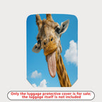 1-Piece Cute Giraffe Funny Animal Nature Blue Sky  Suitcase Luggage Cover, Stretch Protective Sleeve