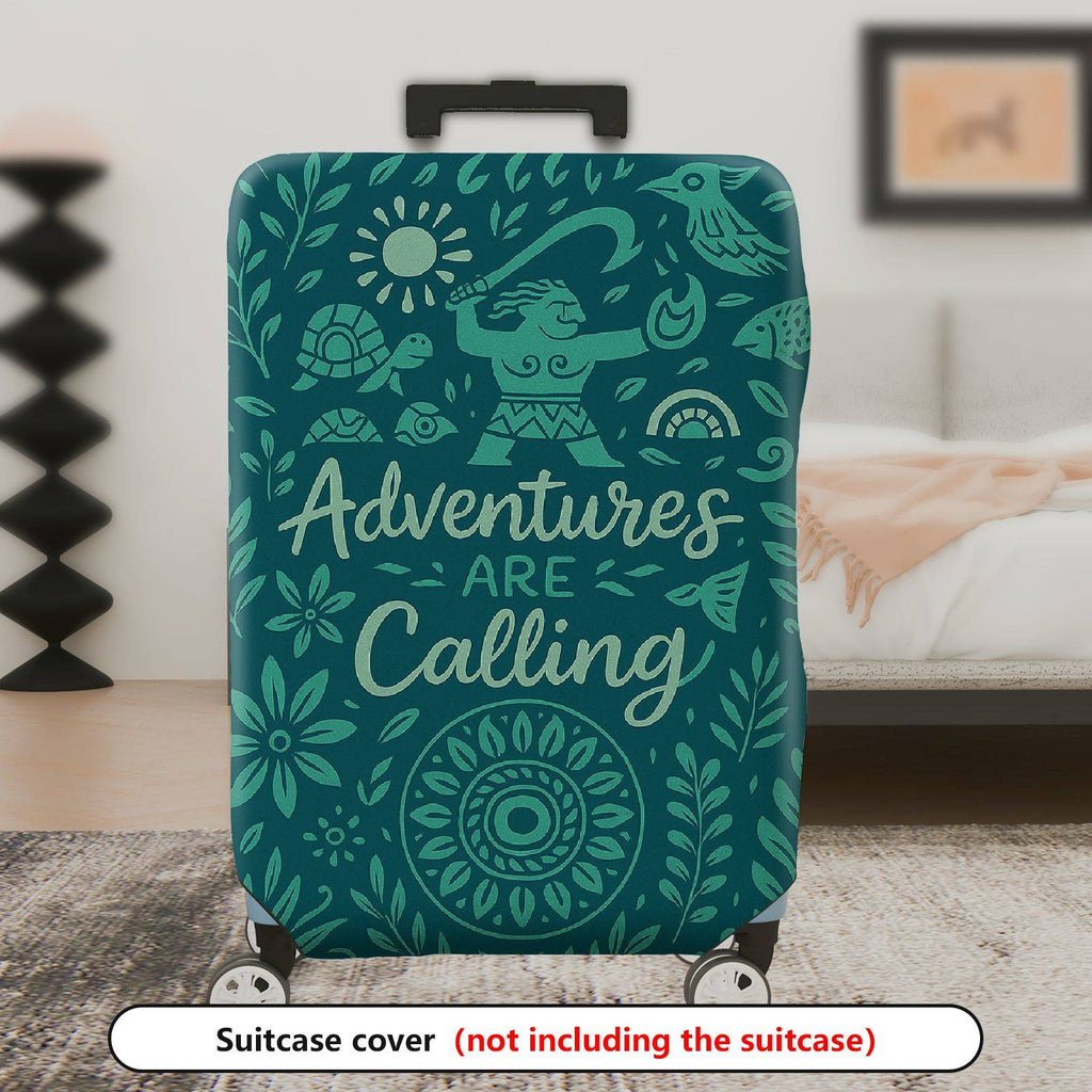 1-Piece Adventure Tribal Nature Floral Pattern  Suitcase Luggage Cover, Stretch Protective Sleeve
