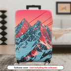 1-Piece Mountain Sunset Landscape Abstract Artistic Vibrant Colorful  Suitcase Luggage Cover, Stretch Protective Sleeve