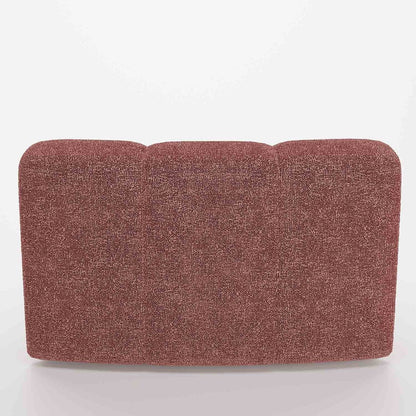 Chauffeuse d'angle pour canapé modulable en tissu bouclette rose Hélène