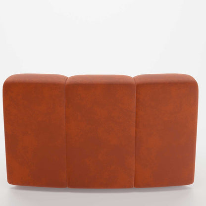 Chauffeuse d'angle pour canapé modulable en velours ocre Hélène
