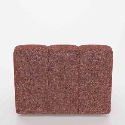Canapé modulable en tissu bouclette rose Hélène
