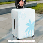 1-Piece Hawaiian Palm Beach Floral Music Landscape  Suitcase Luggage Cover, Stretch Protective Sleeve