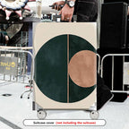 1-Piece Geometric Circle Abstract Modern Artistic Stylish  Suitcase Luggage Cover, Stretch Protective Sleeve