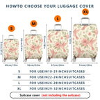 1-Piece Hummingbird Floral Nature Art Elegant  Suitcase Luggage Cover, Stretch Protective Sleeve