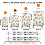 1-Piece Christmas Sloth Animal  Cute Holiday  Suitcase Luggage Cover, Stretch Protective Sleeve