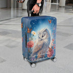 1-Piece Floral Owl Butterfly Starry Nature Dreamy  Suitcase Luggage Cover, Stretch Protective Sleeve