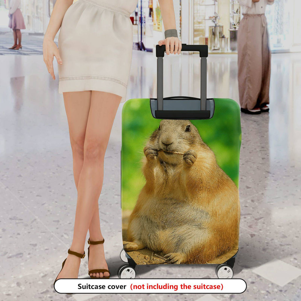 1-Piece Cute Animal Prairie Dog Nature Wildlife Art  Suitcase Luggage Cover, Stretch Protective Sleeve