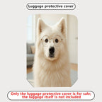 1-Piece Cute Dog Glasses White Living Room Sofa  Suitcase Luggage Cover, Stretch Protective Sleeve