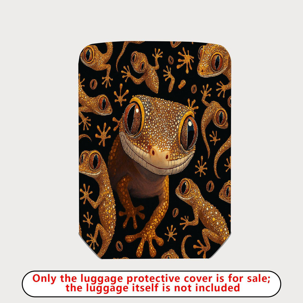 1-Piece Gecko Reptile Animal  Cute Fun  Suitcase Luggage Cover, Stretch Protective Sleeve