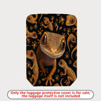 1-Piece Gecko Reptile Animal  Cute Fun  Suitcase Luggage Cover, Stretch Protective Sleeve