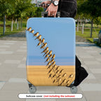1-Piece Natural Scenic Birds Sky Landscape Nature Grassland  Suitcase Luggage Cover, Stretch Protective Sleeve