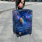1-Piece Cosmic Galaxy Star Planet Universe Adventure  Suitcase Luggage Cover, Stretch Protective Sleeve