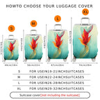 1-Piece Abstract Floral Artistic Colorful Elegant Vibrant  Suitcase Luggage Cover, Stretch Protective Sleeve