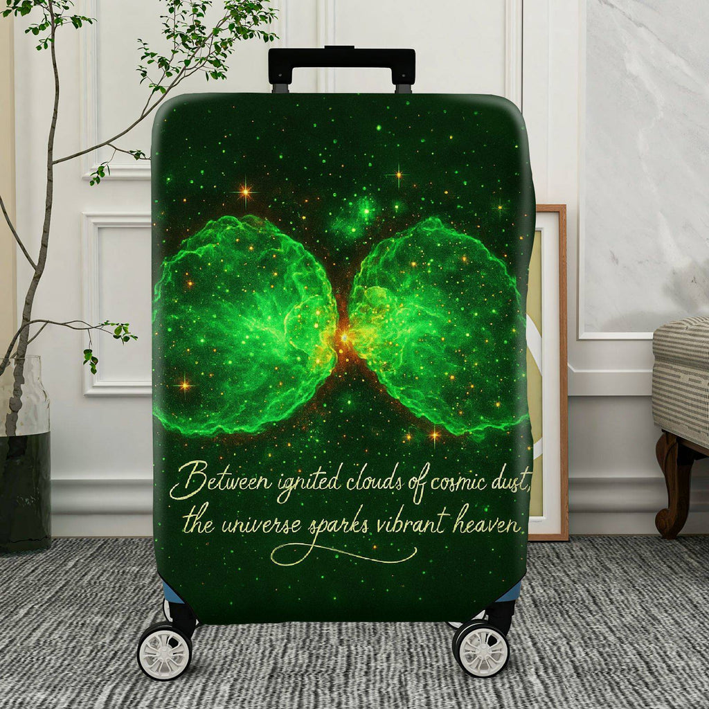 1-Piece Universe Celestial Cosmic Abstract Quote  Suitcase Luggage Cover, Stretch Protective Sleeve