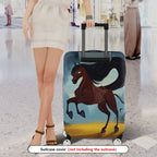 1-Piece Horse Mountains Artistic Nature Aesthetic Inspirational  Suitcase Luggage Cover, Stretch Protective Sleeve