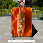 1-Piece Wildlife Animal Desert Landscape Orange Nature Stylish  Suitcase Luggage Cover, Stretch Protective Sleeve