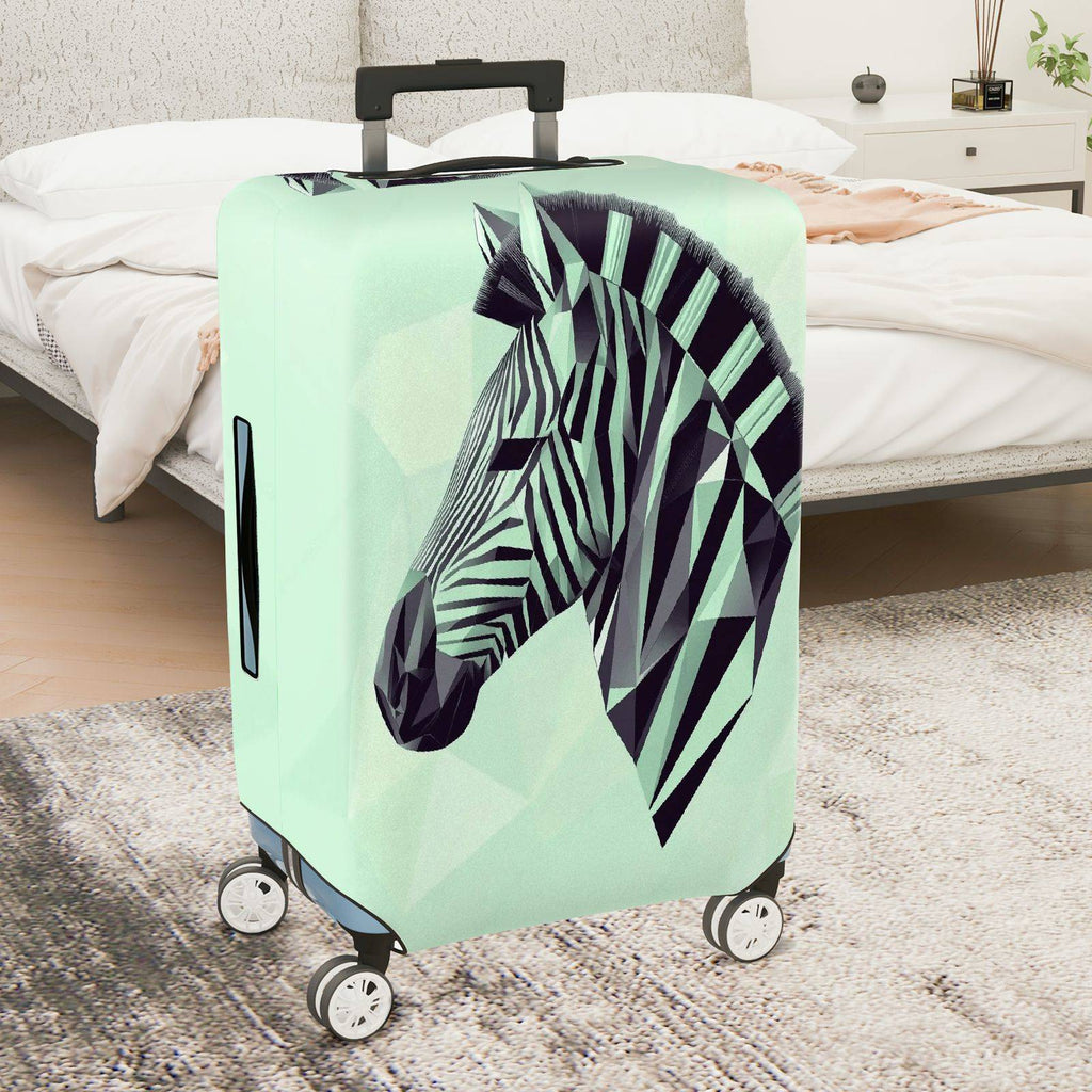 1-Piece Geometric Zebra Animal Pattern  Suitcase Luggage Cover, Stretch Protective Sleeve