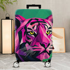 1-Piece Geometric Colorful Tiger Art Animal Print Graphic  Suitcase Luggage Cover, Stretch Protective Sleeve