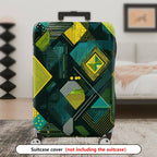 1-Piece Abstract Geometric Colorful Trendy Modern Artistic  Suitcase Luggage Cover, Stretch Protective Sleeve