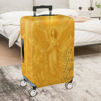 1-Piece Angel Wings Golden Pattern Inspirational Quote Luggage  Suitcase Luggage Cover, Stretch Protective Sleeve