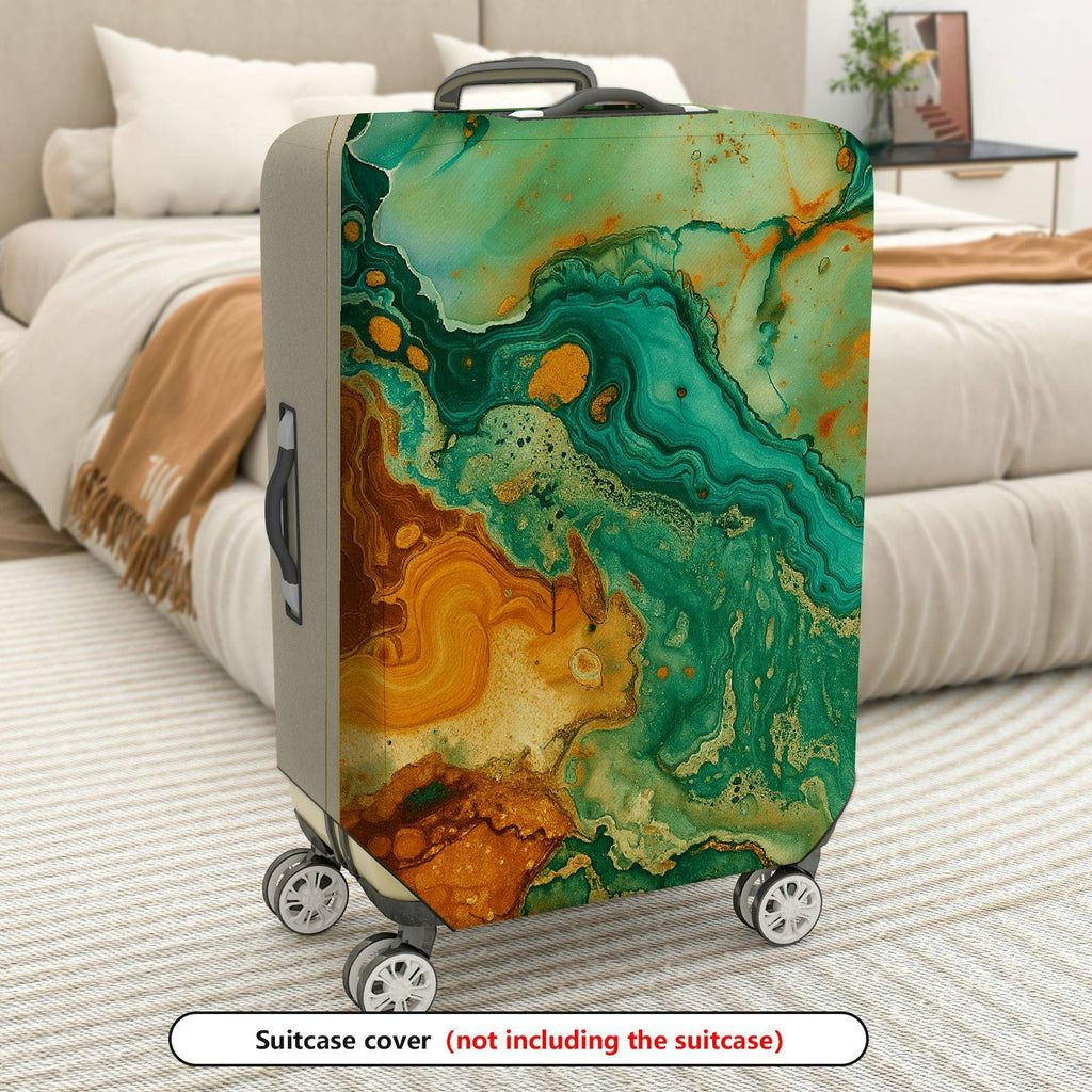 1-Piece Abstract Texture Art Marble Pattern  Suitcase Luggage Cover, Stretch Protective Sleeve