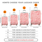 1-Piece Cherry Blossom Pink Flower Fruit Cute Sweet  Suitcase Luggage Cover, Stretch Protective Sleeve