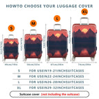 1-Piece Sunset Mountain Forest Landscape Travel  Suitcase Luggage Cover, Stretch Protective Sleeve