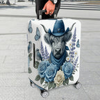 1-Piece Cowboy Cow Floral Butterfly Nature Bird  Suitcase Luggage Cover, Stretch Protective Sleeve