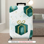1-Piece Gift Box Ribbon Sparkle Festive Holiday  Suitcase Luggage Cover, Stretch Protective Sleeve