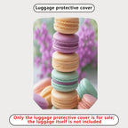 1-Piece Colorful Macaron Floral Pastel Art  Suitcase Luggage Cover, Stretch Protective Sleeve