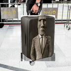 1-Piece Abstract Sculpture Suit Moai Art Stone  Suitcase Luggage Cover, Stretch Protective Sleeve