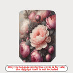 1-Piece Peony Floral Romantic Elegant Stylish Artistic  Suitcase Luggage Cover, Stretch Protective Sleeve
