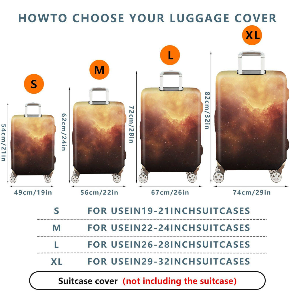 1-Piece Galaxy Nebula Cosmic Starry Universe Astral  Suitcase Luggage Cover, Stretch Protective Sleeve
