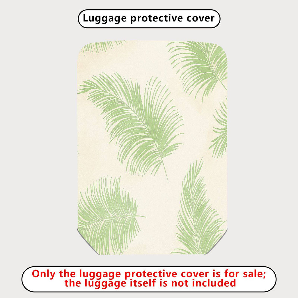 1-Piece Green Leaf Pattern Tropical Nature Travel Holiday  Suitcase Luggage Cover, Stretch Protective Sleeve