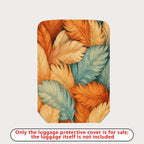 1-Piece Autumn Leaf Pattern Colorful Decorative Artistic Feather  Suitcase Luggage Cover, Stretch Protective Sleeve