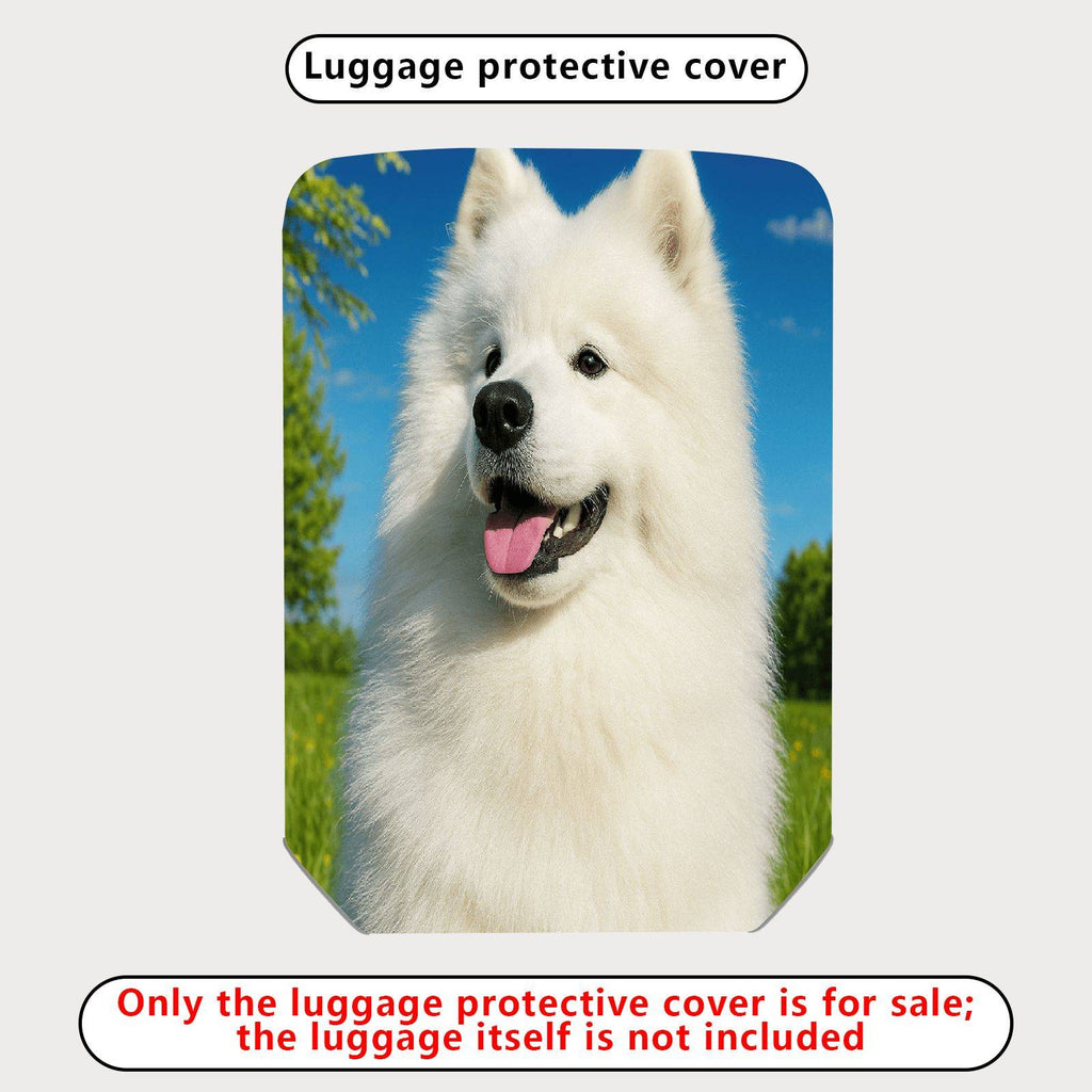 1-Piece Dog Animal Fluffy Cute Nature Smiling  Suitcase Luggage Cover, Stretch Protective Sleeve