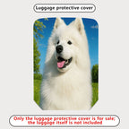 1-Piece Dog Animal Fluffy Cute Nature Smiling  Suitcase Luggage Cover, Stretch Protective Sleeve