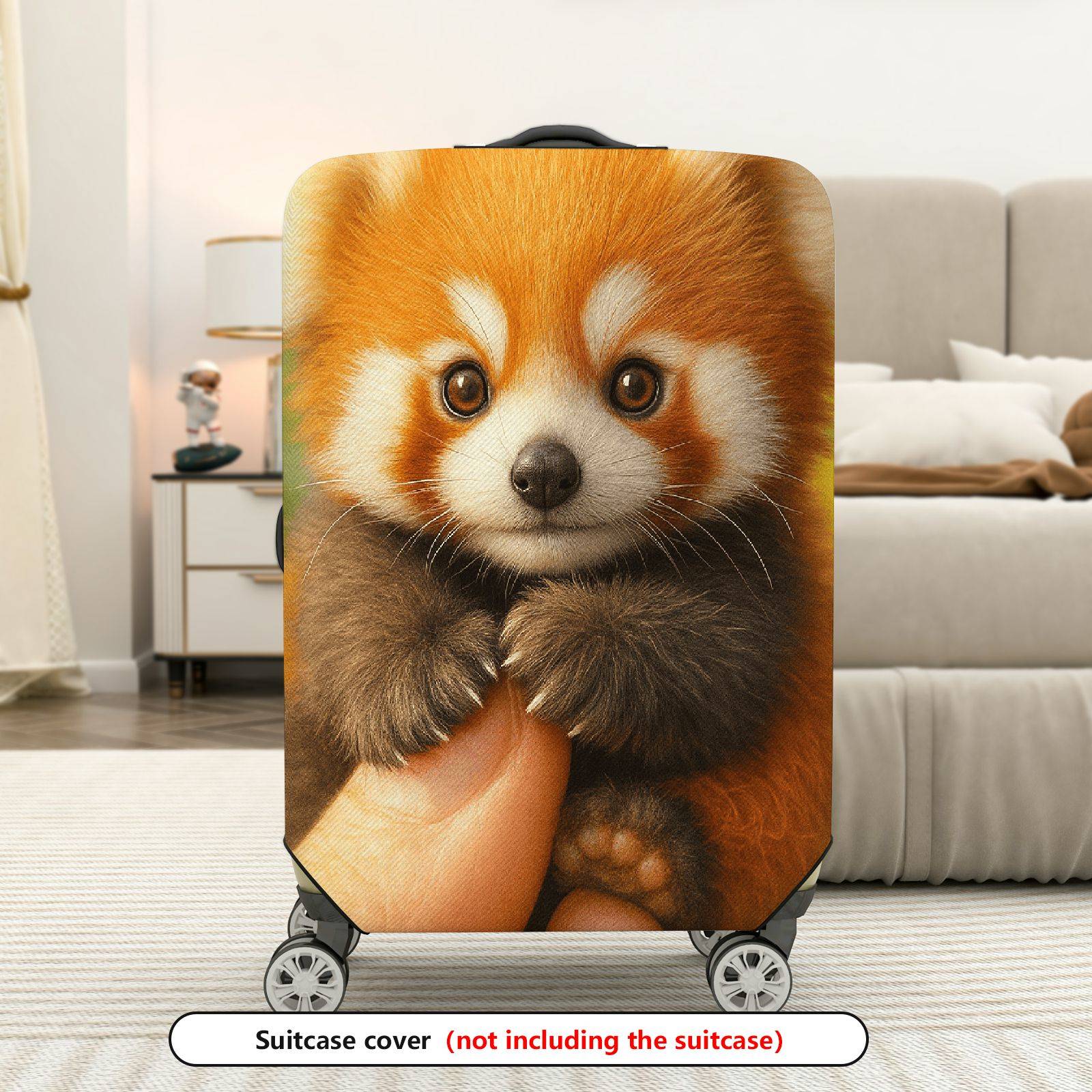 1-Piece Cute Adorable Red Panda Animal Nature Wildlife  Suitcase Luggage Cover, Stretch Protective Sleeve
