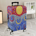 1-Piece Abstract Colorful Sun Swirl Dot Artistic  Suitcase Luggage Cover, Stretch Protective Sleeve
