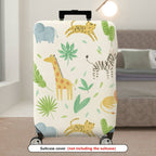 1-Piece Animal Jungle Safari Leaf Lion Giraffe  Suitcase Luggage Cover, Stretch Protective Sleeve