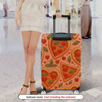 1-Piece Heart Pizza Love Romantic Cute Valentine  Suitcase Luggage Cover, Stretch Protective Sleeve
