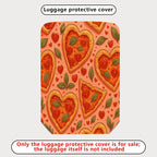 1-Piece Heart Pizza Love Romantic Cute Valentine  Suitcase Luggage Cover, Stretch Protective Sleeve