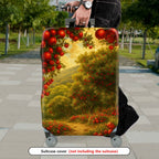 1-Piece Nature Fruit Orchard Landscape Sunset Red Apples  Suitcase Luggage Cover, Stretch Protective Sleeve