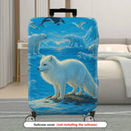 1-Piece Arctic Animals Ocean Landscape Wildlife Icebergs Winter  Suitcase Luggage Cover, Stretch Protective Sleeve