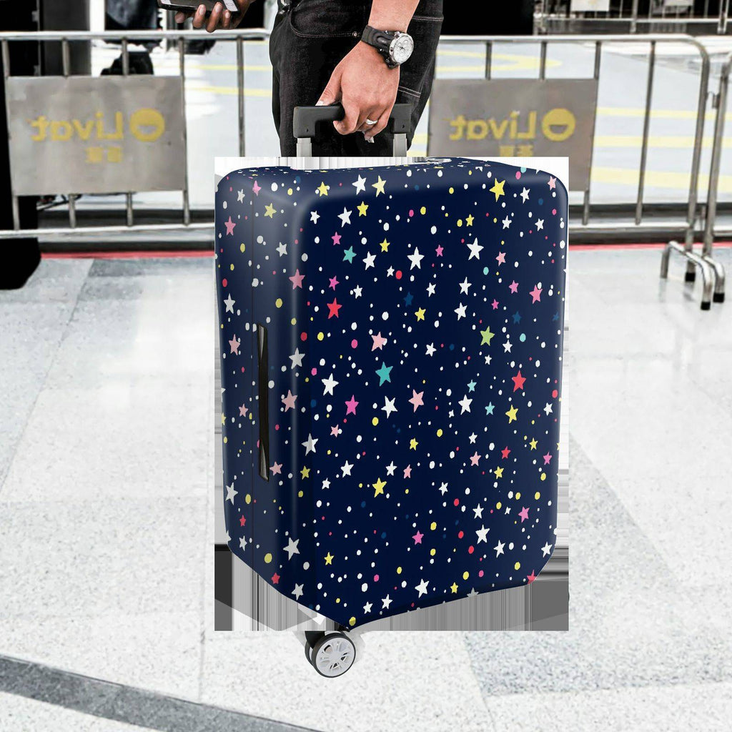 1-Piece Starry Night Colorful Galaxy Cosmic Space Astral  Suitcase Luggage Cover, Stretch Protective Sleeve