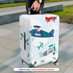 1-Piece Airplane Cloud Stripe Travel Luggage  Suitcase Luggage Cover, Stretch Protective Sleeve