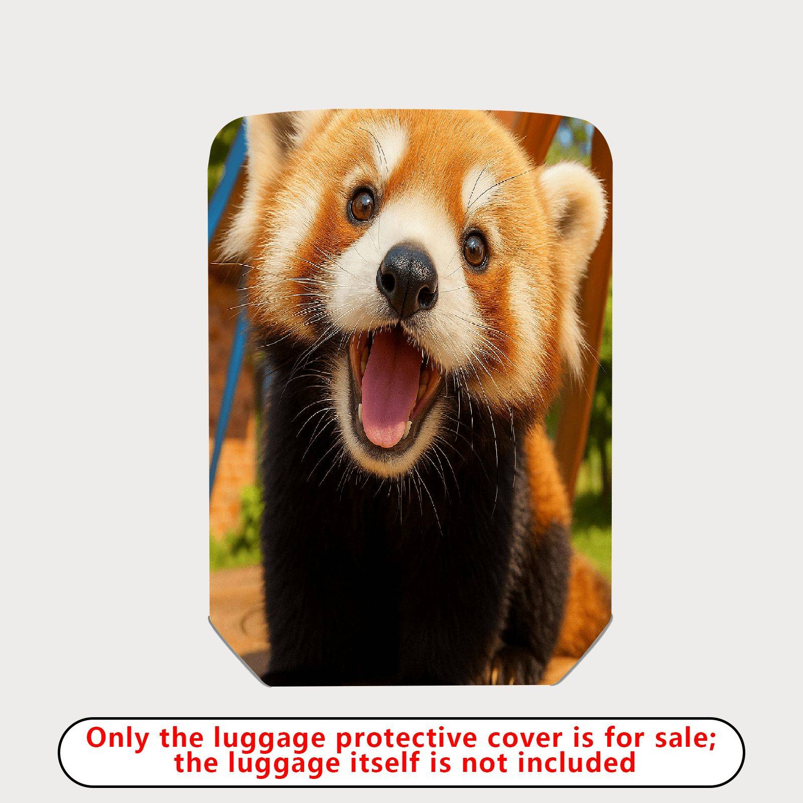 1-Piece Cute Red Panda Animal Fun Cover Happy Travel  Suitcase Luggage Cover, Stretch Protective Sleeve