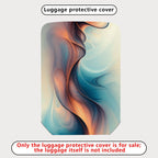 1-Piece Abstract Swirl Gradient Artistic Colorful Sleek  Suitcase Luggage Cover, Stretch Protective Sleeve